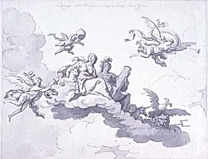 Design for a Painted Ceiling: Triumph of Meekness and Strength