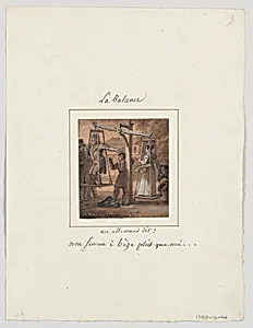 Design for a Painted Porcelain Plate, La Balance (Libra) from le Zodiaque Travesti (The Farcical Zodiac) Service