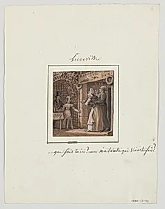 Design for a Painted Porcelain Plate, L'Ãcrevisse (Cancer) from the Le Zodiaque Travesti (The Farcical Zodiac) Service