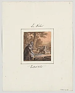 Design for a Painted Porcelain Plate, Le BÃ©lier (Aries) from Le Zodiaque Travesti (The Farcical Zodiac) Service