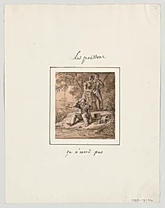 Design for a Painted Porcelain Plate, Le Poisson (Pisces) from Le Zodiaque Travesti (The Farcical Zodiac) Service