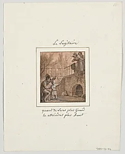 Design for a Painted Porcelain Plate, Le Sagitaire (Sagittarius) from le Zodiaque Travesti (The Farcical Zodiac) Service
