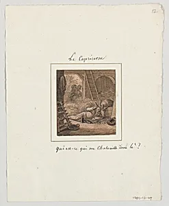 Design for a Painted Porcelain Plate, Le Capricorne (Capricorn) from le Zodiac Travesti (The Farcical Zodiac) Service