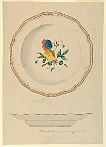 Design for a Painted Porcelain Soup Plate