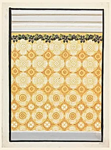 Design for a Painted Wall Decoration, with Alternative Suggestions