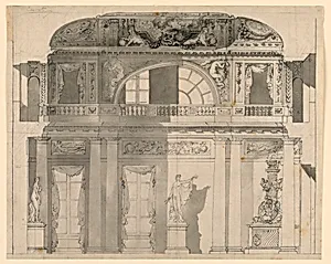 Design for a Salon, with Statues of Apollo and Venus