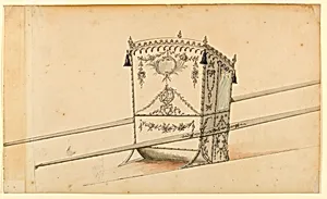 Design for a sedan chair by Unknown