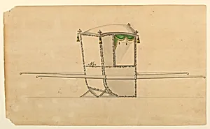 Design for a sedan chair by Unknown
