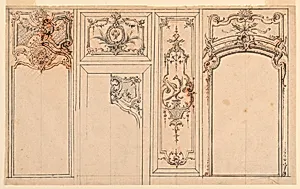 Design for a Wall Elevation with Wood Paneling