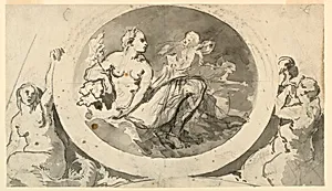 Design for a Wall Monument or Fountain by Unknown