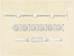 Design for a watch chain and two bracelets