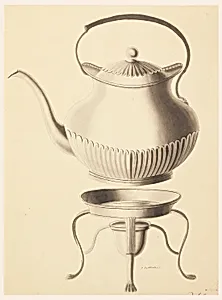 Design for a Water Kettle with Stand by Joseph Anton Seethaler II, German, 1799–1868