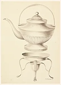 Design for a Water Kettle with Stand by Joseph Anton Seethaler II, German, 1799–1868