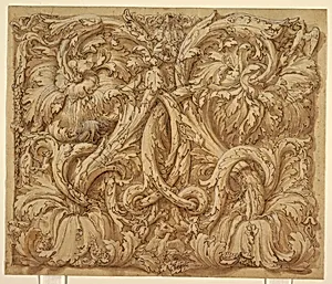 Design for Acanthus Rinceaux with Animals and Birds