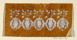 Design for an Embroidered or Woven Horizontal Border of the "Fabrique de St. Ruf" by Fabrique de Saint Ruf, Lyon, France