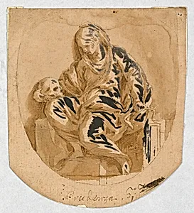 Design for an Ovoidal Painting: Prudence