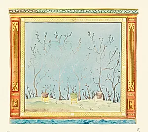 Design for Blue and Silver Wall Decoration for the Royal Pavilion, Brighton. by Frederick Crace, English, 1779–1859