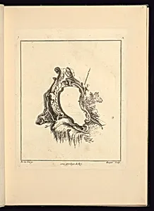 Design for Cartouche Evoking the Chase
