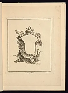 Design for Cartouche Evoking the Chase