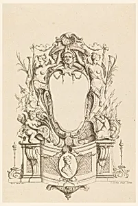 Design for Cartouche from "Cartouches Nouvellement Inventez"