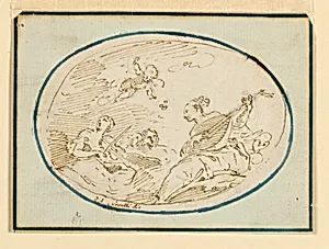 Design for Ceiling Decoration, Probably the Muses