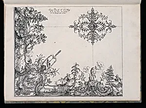 Design for Ceiling Ornament by François de Cuvilliés the Elder, Belgian, active Germany, 1695 - 1768