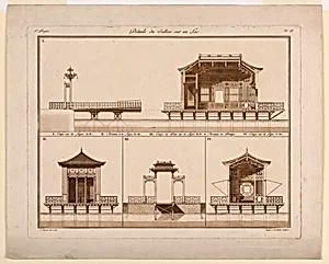 Design for Chinese Pavilion in a Lake