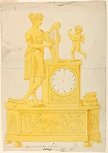 Design for Clock by Lefebvre Manufactory, Tournai