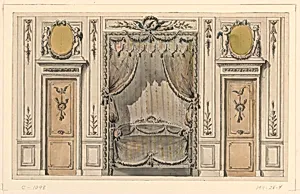 Design for Elevation of Alcove Wall of Bedroom