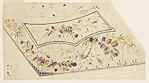 Design for Embroidered Waistcoat, pattern 1777 of the Fabrique de St. Ruf