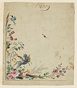 Design for Embroidery, Corner of Gentleman's Waistcoat