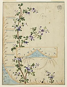 Design for Gilet, pattern 1732 of the Fabrique de St. Ruf