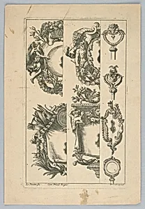 Design for Lockframes and Keys, from "Liures de Serurerie"