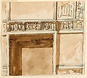 Design for Mantelpiece Reliefs, Noble Cabinet, Palazzo Altieri by Giuseppe Barberi, Italian, 1746–1809