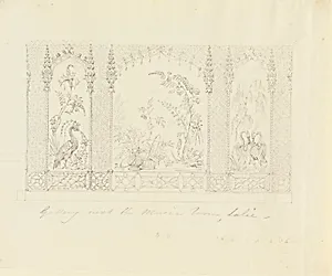 Design for North wall, Yellow Drawing Room, Royal Pavilion, Brighton