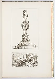 Design for Ornament from Cinquieme Livre d'Ornemens, plate 32, from Oeuvres de Juste-Aurèle Meissonnier (Works by Juste-Aurèle Meissonnier) by Juste-Aurèle Meissonnier, French, b. Italy, 1695–1750