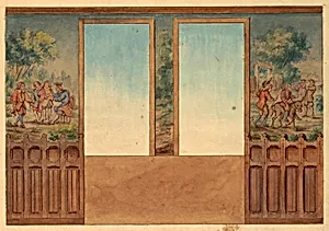 Design for Portion of Stairway, ChÃ¢teau-sur-Mer, Newport, Rhode Island