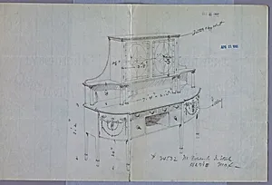 Design for Sideboard with Glass Door Cabinet Above
