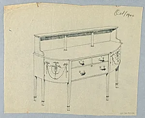 Design for Sideboard with Neo-Classical Ornament