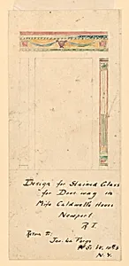 Design for Stained Glass for Doorway in Miss Caldwell's House, Newport, R.I.
