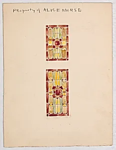 Design for stained glass by Alice Cordelia Morse, American, 1863–1961