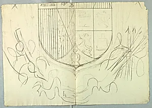 Design for the coat of arms of Isabella I of Castile and Ferdinand II of Aragon