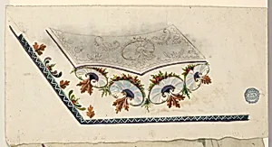 Design for the Embroidery of a Man's Waistcoat by Unknown