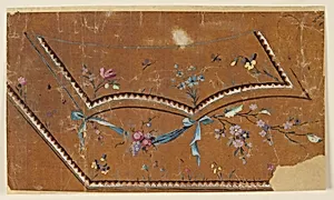 Design for the Embroidery of the Left Bottom Corner of a Man's Waistcoat of the "Fabrique de St. Ruf"