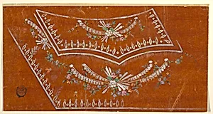 Design for the Embroidery of the Left Bottom Corner of a Man's Waistcoat of the "Fabrique de St. Ruf" by Fabrique de Saint Ruf, Lyon, France