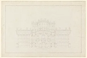 Design for the Facade of a Villa by Johann Fischer von Erlach, 1650 – 1723