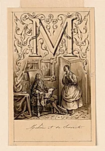 Design for the Letter M of a Pictoral Alphabet: MoliÃ¨re