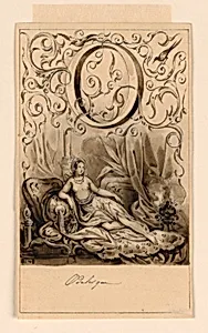 Design for the Letter O of a Pictoral Alphabet: Odalisque