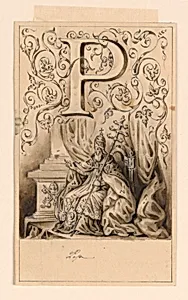 Design for the Letter P of a Pictoral Alphabet: Pope