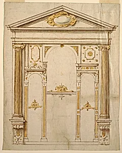 Design for the organ case of S. Gregorio in Bologna